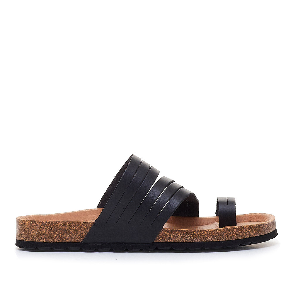 Sandalias Planas Negras Valerie Con Multiples Tiras Redlove Querol